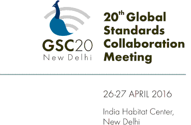 GSC20 logo with inscription of 20th meeting from 26-27 Apr 2016